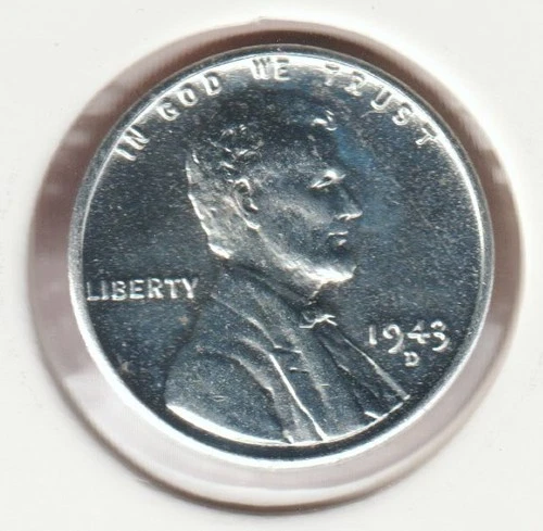 1943 WWII Lincoln Wheat Steel Penny Collectible US Collection Very Good War Coin