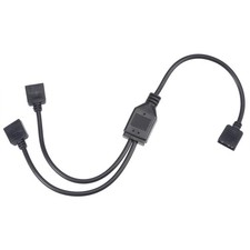 3Sets ARGB Splitter Cable with 3P Connector for 5050 3528 LED 1 to 2 Female 30cm