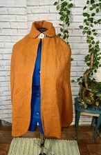 Vintage Wool Cape  Rust Orange Estimated Size 8 LOTR Inspired