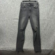 Mother The Looker Ankle Fray Skinny Jeans Women's Size 28 Burning Out Lanterns