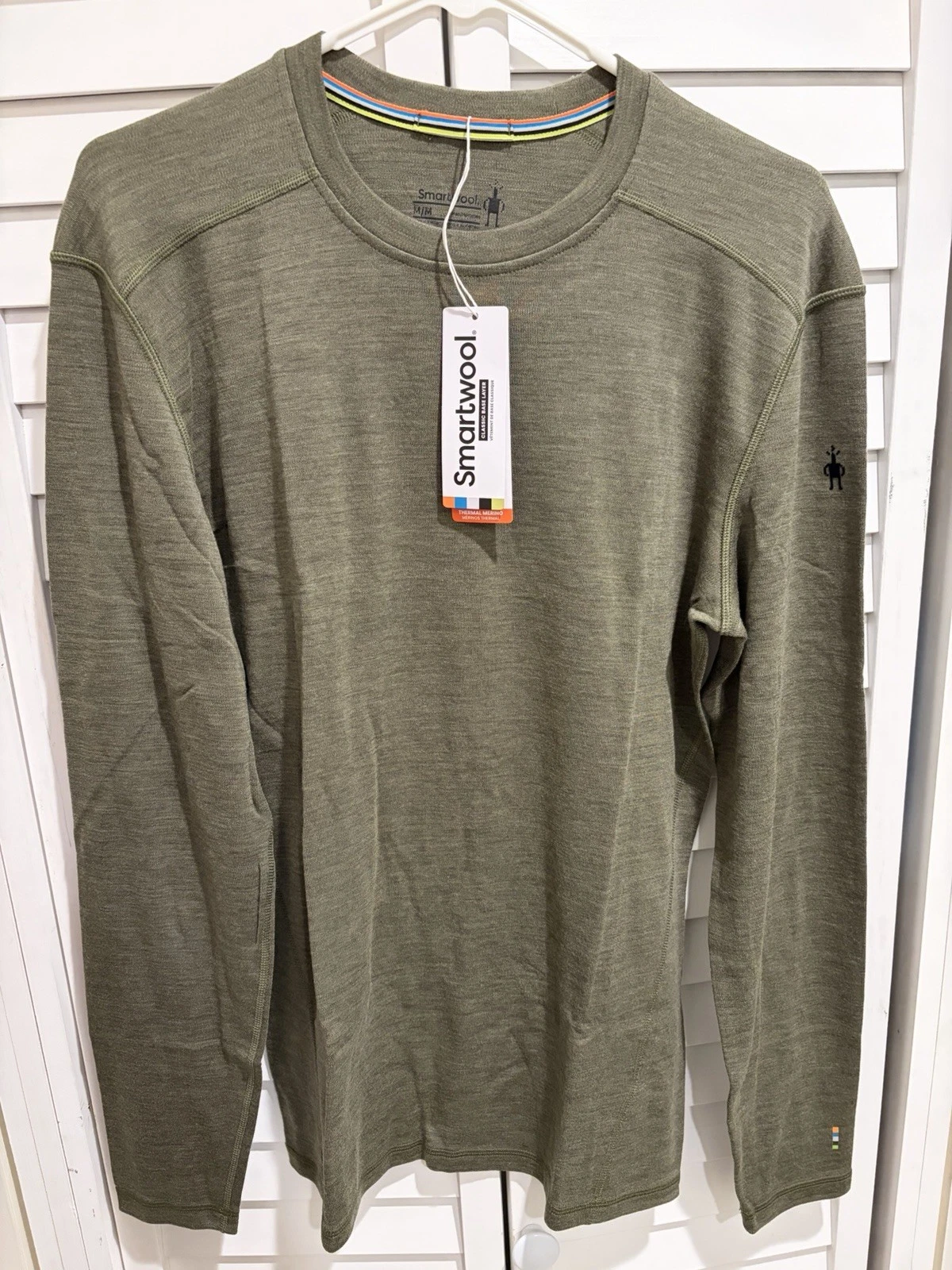 Smartwool Men’s Classic Thermal Merino Base Layer Crew - Size Medium