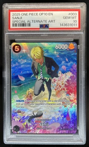 2025 One Piece Royal Blood OP10 Sanji Special Alternative Art #ST14-003 PSA 10