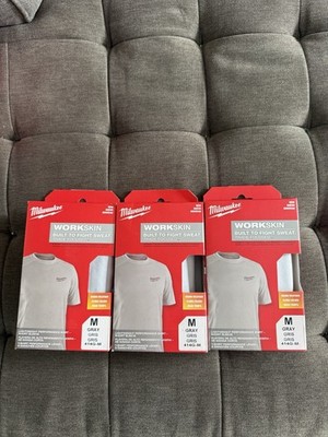 Milwaukee Workskin Men's M Gray Lightweight Performance SS Shirt 414G-M