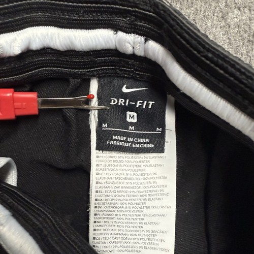 Felpa Nike Dri-Fit Training Jogger Uomo Media Nero/Bianco Righe Tasche - Foto 2 di 8