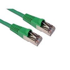 Cables Direct 5m CAT6a, M - M networking cable Green S/FTP (S-STP)