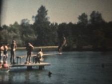 Swimming Oak Lake California 1960 Standard 8mm Film Reel Home Movie