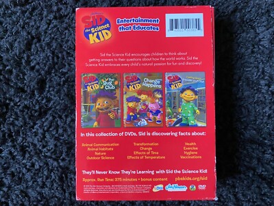 Sid The Science Kid DVD 3 Pack Set Entertainment That Educates Bug