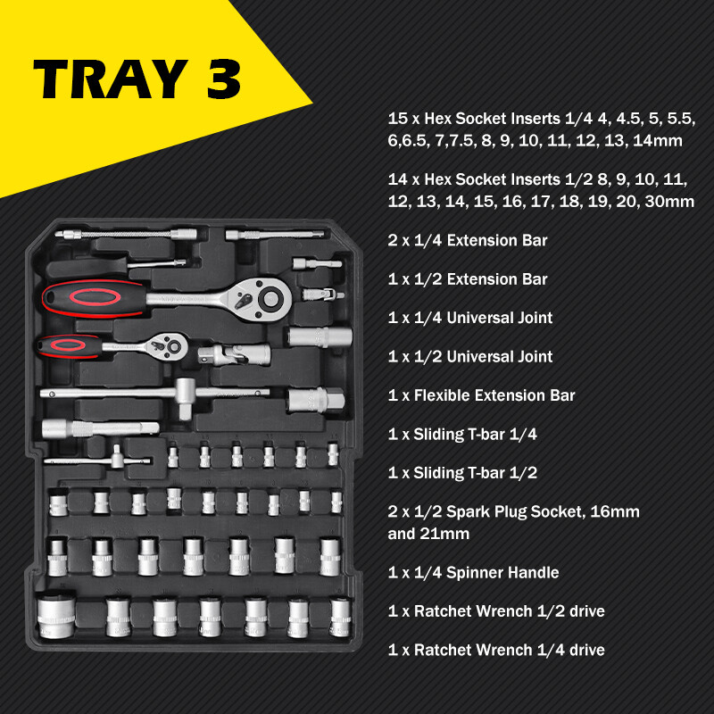 1000pcs Tool Box 4 Tier Trolley Tool Set Portable Tool Kit DIY Hand
