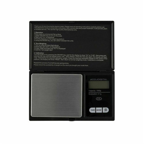Digital Scale 1000g x 0.1g Jewelry Gram Silver Gold Coin Pocket Size Herb Grain - Picture 3 of 6