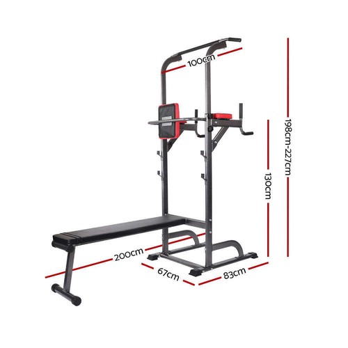 Everfit Weight Bench Chin Up Bar Bench Press Home Gym 380kg Capacity - Picture 2 of 6