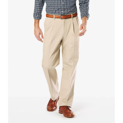 Dockers ® Classic Fit Easy Khaki Pants Pleated D3 MSRP $50-Cloud