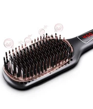 Pro Ceramic Ionic Hair Straightener Brush for Home Salon | MCH Fast 20s Heati...