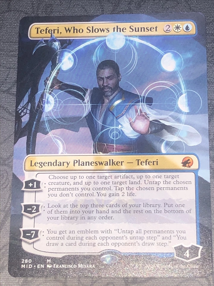 Teferi, Who Slows the Sunset Borderless NM Innistrad: Midnight Hunt MTG Magic - Image 3 of 4