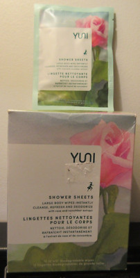Yuni Shower Sheets 12 Large Body Wipes Instant Cleansing SALE HELPS DOGS & CATS!