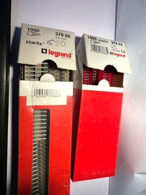 376 66 & 376 63 Legrand Starfix isolierte Crimp Schnürsenkel Zwinge