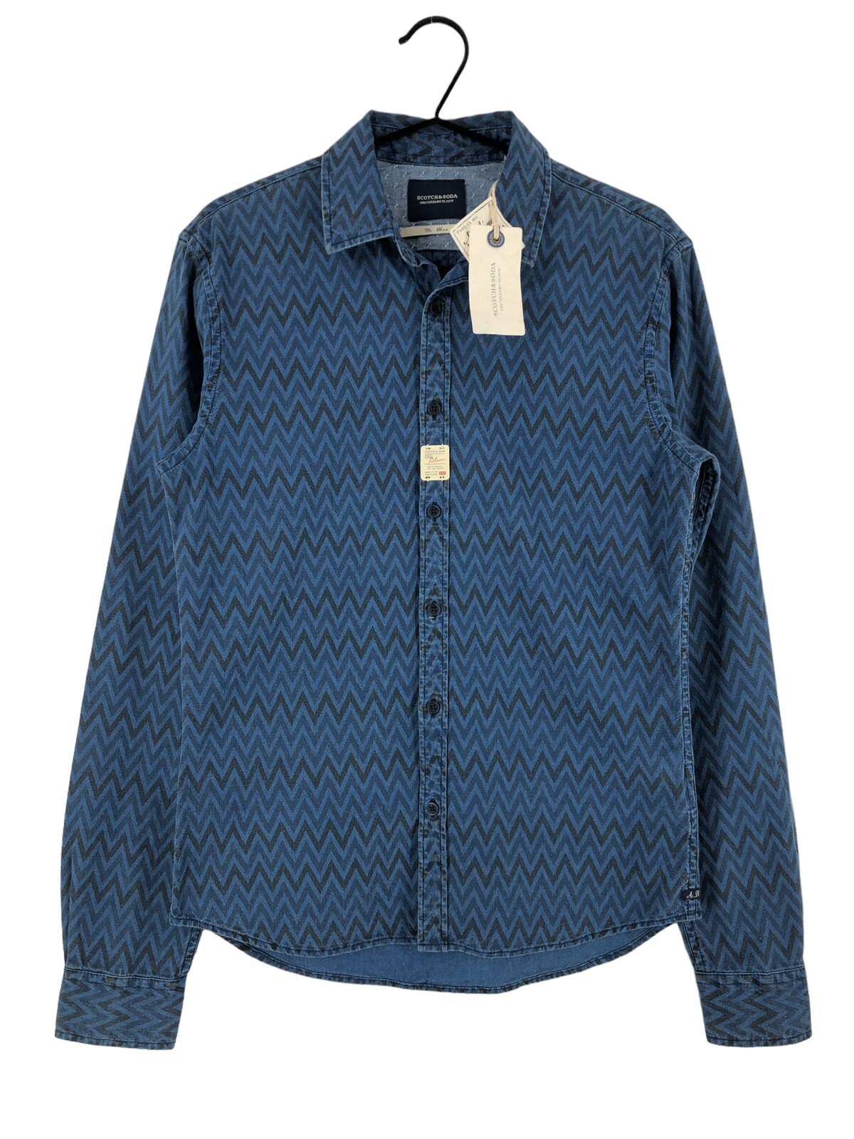 Scotch&Soda Camisa Casual Formal Geométrico Hombre TALLA S
