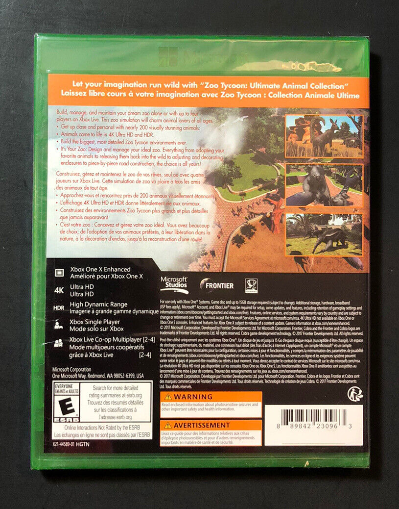 Zoo Tycoon Original Xbox One Midia Fisica