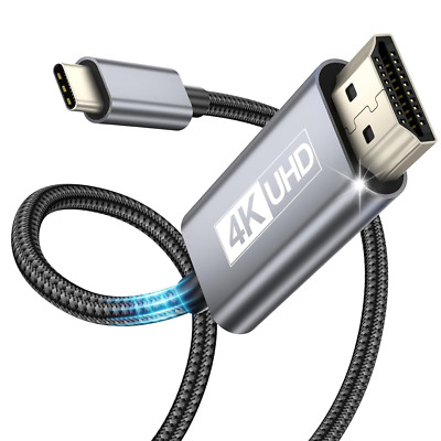 4K USB C Auf HDMI, 2M HDMI USB C Kabel, 4K UHD (Thunderbolt 3/4) Typ C Auf HDMI 