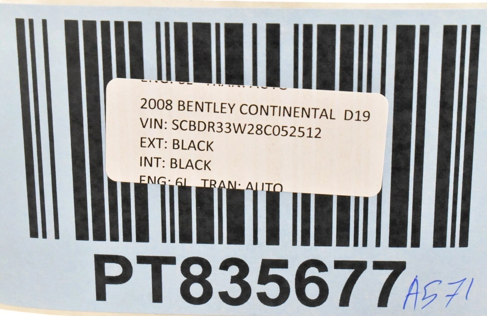 07-12 Bentley Continental GTC GT Front Left Seat Belt Retractor 3D0857737C OEM