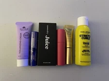 Lot of 6 Makeup Haircare Samples - Wander Mascara, Huda, Sutra, Commodity Juice