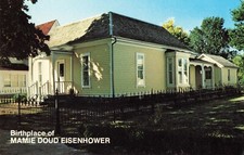 Postcard Mamie Eisenhower Birthplace Boone Iowa IA
