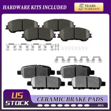 Front + Rear Ceramic Brake Pads for 2014 - 2019 Nissan Rogue 17 - 19 Rogue Sport