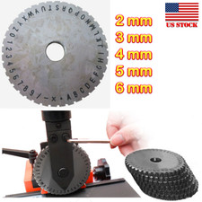 2mm - 6mm Embosser Machine Letter Stamping Wheel Word Embossing Metal Plate
