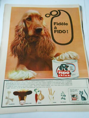 Publicité Advertising 1965  Fido Pâté pour chiens Le Cocker