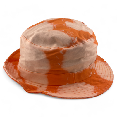 ADIDAS Originals Trefoil Logo Orange Reverse Tie Dye Boonie Bucket