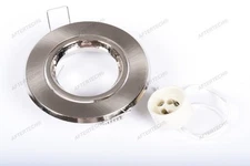 100x SATIN RECESSED LAMP HOLDER FOR GU10 220V ADJUSTABLE SPOTLIGHT LAMPS