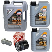 MotoröL Set 5W-30 Liqui Moly 7 Liter + ÖLfilter + Schraube FüR Fiat Ducato 2.0