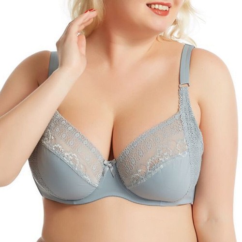 Sheer Full Coverage Non Padded Underwire Minimizer Bra Size 36-46 E Lace Women - Picture 15 of 30