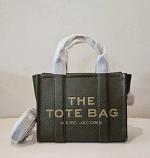 Marc Jacobs THE LEATHER SMALL TOTE BAG - Forest