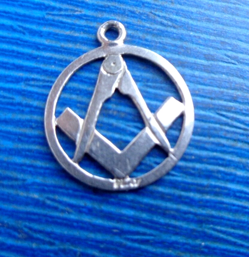 Ungewöhnlich Vintage Platinum Freimaurer Uhr Fob / Medaille Oder Anhänger - - Bild 2 von 4