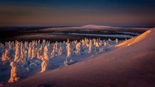 Landscape nature snow Custom Gaming Mat Desk