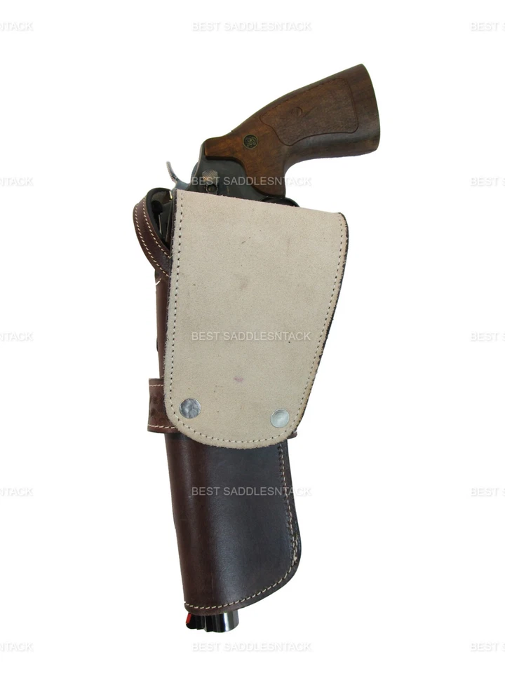 Leather Holster Long Barrel Revolver Uni Fit Tooled S&W Heritage Taurus Colt - Image 2 of 4