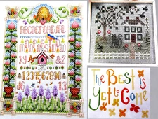 Summer Scene Spring Flowers Sampler Best Is Yet To Come CROSS STITCH PATTERNS