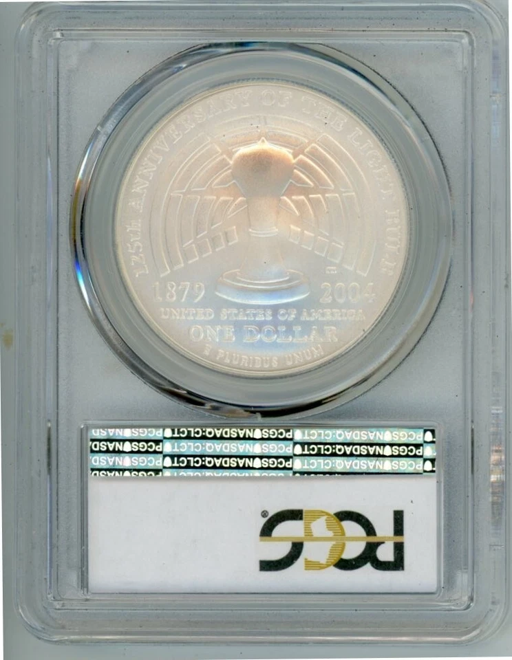 2004P THOMAS EDISON COMMEMORATIVE $1 PCGS MS70 Cert. 82647897 - Image 2 of 2