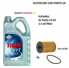 FOR AUDI A3 2.0 TDI S LINE SERVICE KIT MK3 OIL FILTER + 5L OIL 2013-2016