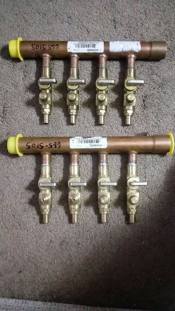 4 Port 1//2/" PEX Plumbing Manifold Copper by Sioux Chief 672X0490 CLOSED