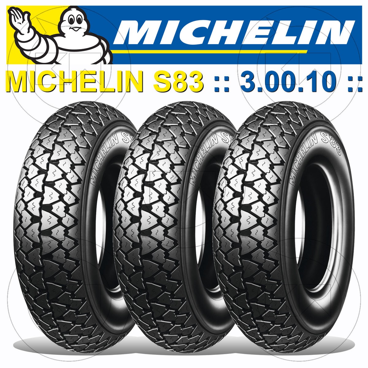 Vespa Pk Gomme S83 Kit Michelin S83 Pneumatici 42J Piaggio VESPA