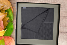 ZILLI SILK ZILLI LOGO GRAY Sartorial POCKET SQUARE Handkerchief MADE IN FRANCE