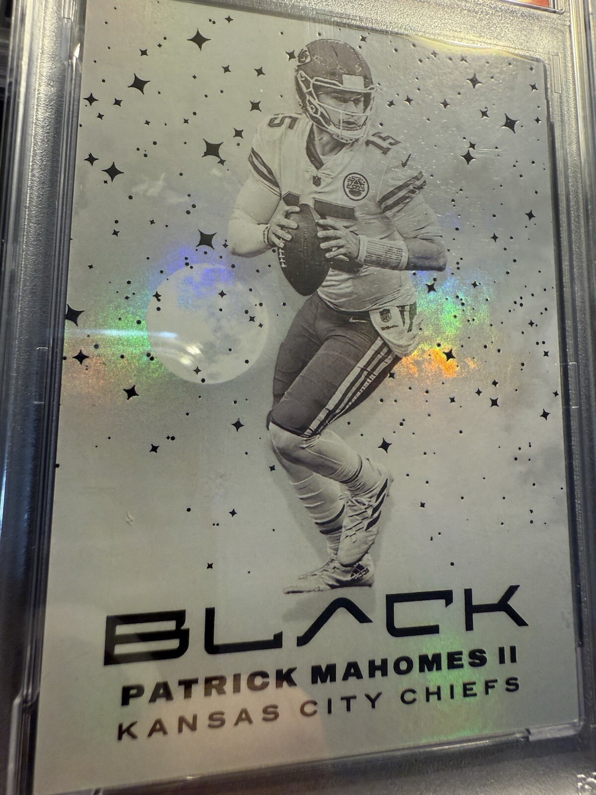 2021 Panini Black Patrick Mahomes White Night Case Hit PSA 9 (POP 4) view 3