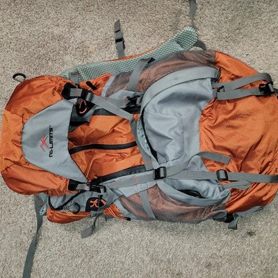 No Limits Hiking Camping Backpack Padded Preowned Used LGNO0074 2016