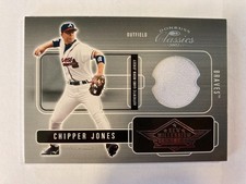 2002 Donruss Classics Chipper Jones New Millennium Classics Jersey #158/500