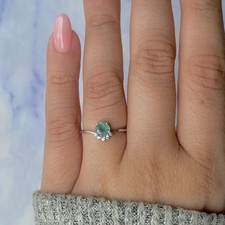 Green Kyanite Ring / 925 Sterling Silver Ring / Healing Gemstone / Gifts for her