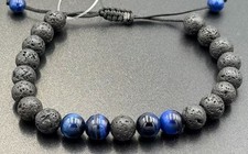 Black Volcanic Stone Beaded Bracelet