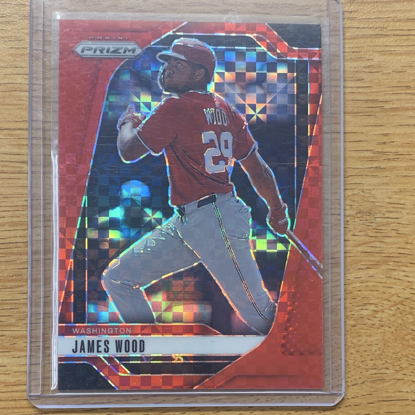 2025 Panini Prizm - James Wood, James Wood #38 Red Power Prizm /99 (RC)