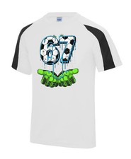 67 Football Contrast T-Shirt – Soccer Style Number Tee