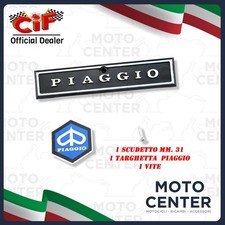 TARGHETTA ANTERIORE SCUDO STEMMA LOGO ESAGONO PIAGGIO PER VESPA PX 125 150 200
